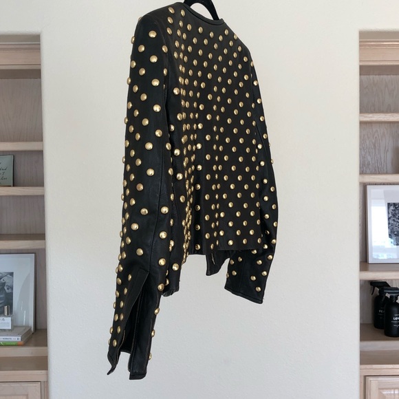Vintage DVF leather studded jacket - Picture 2 of 8